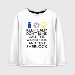 Лонгслив хлопковый детский Sherlock doctor, цвет: белый