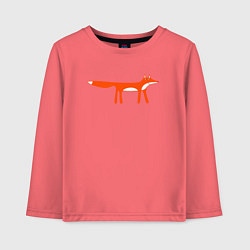 Лонгслив хлопковый детский Funny fox, цвет: коралловый