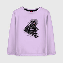 Лонгслив хлопковый детский Паровоз со пятиконечной звездой, цвет: лаванда