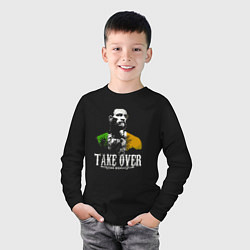 Лонгслив хлопковый детский Conor take over, цвет: черный — фото 2