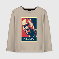 Лонгслив хлопковый детский Кавай, цвет: миндальный