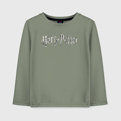 Лонгслив хлопковый детский Harry Potter logotype, цвет: авокадо