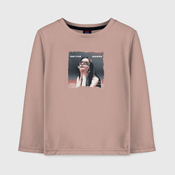 Лонгслив хлопковый детский Карина aespa, цвет: пыльно-розовый