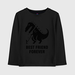 Лонгслив хлопковый детский Godzilla best friend, цвет: черный