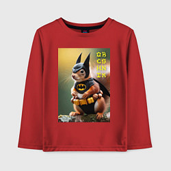 Лонгслив хлопковый детский Bat squirrel - oreshnik meme, цвет: красный