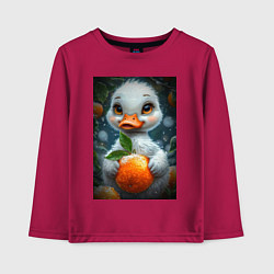 Детский лонгслив Уточка с мандаринами