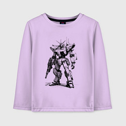 Лонгслив хлопковый детский Боевой бот, цвет: лаванда
