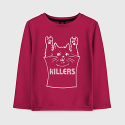 Лонгслив хлопковый детский The Killers - cat rock, цвет: маджента