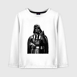 Лонгслив хлопковый детский Дарт Вейдер ситх, цвет: белый