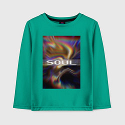 Лонгслив хлопковый детский Арт Soul, цвет: зеленый