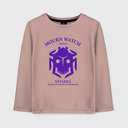 Лонгслив хлопковый детский Mourn Watch Dragon Age, цвет: пыльно-розовый