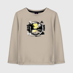 Лонгслив хлопковый детский Грязь и скорость, цвет: миндальный