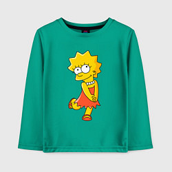Лонгслив хлопковый детский Lisa Simpson, цвет: зеленый