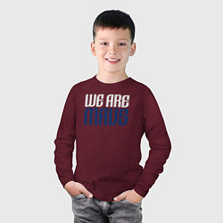 Лонгслив хлопковый детский Мы Даллас Маверикс, цвет: меланж-бордовый — фото 2