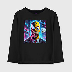 Лонгслив хлопковый детский Venom-Homer - collaboration, цвет: черный