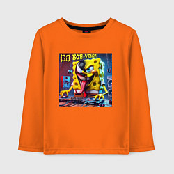 Лонгслив хлопковый детский DJ Bob-Venom - ai art fantasy, цвет: оранжевый