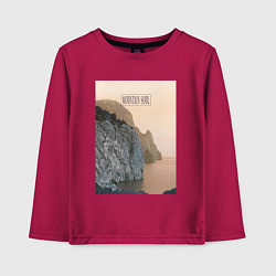 Лонгслив хлопковый детский Горная душа, цвет: маджента