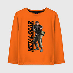 Лонгслив хлопковый детский Снейк Солид, цвет: оранжевый