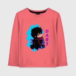 Лонгслив хлопковый детский Моя геройская академия злодей Dabi, цвет: коралловый