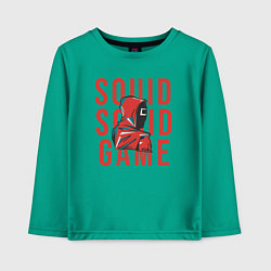 Лонгслив хлопковый детский Squid squid game, цвет: зеленый