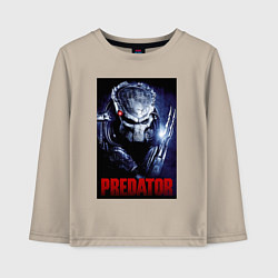 Лонгслив хлопковый детский Predator in the helmet, цвет: миндальный