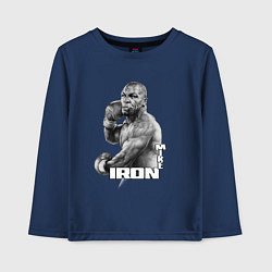 Лонгслив хлопковый детский Боксер Майк Тайсон, цвет: тёмно-синий