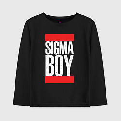Лонгслив хлопковый детский Sigma boy, цвет: черный