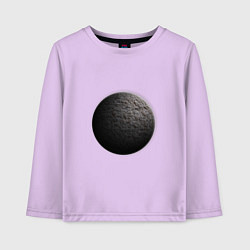 Лонгслив хлопковый детский Планета арт, каменная, цвет: лаванда