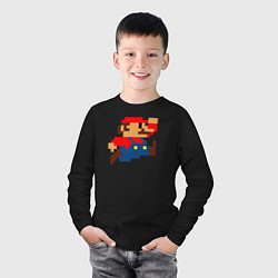 Лонгслив хлопковый детский Mario 8 bit, цвет: черный — фото 2