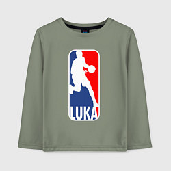 Лонгслив хлопковый детский NBA Luka, цвет: авокадо