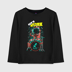 Лонгслив хлопковый детский Lets rock, цвет: черный