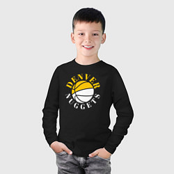 Лонгслив хлопковый детский Denver Nuggets sport, цвет: черный — фото 2