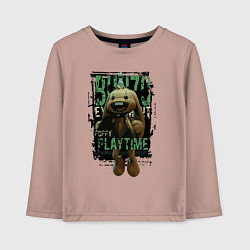 Лонгслив хлопковый детский Кролик Бонзо из Poppy Playtime, цвет: пыльно-розовый