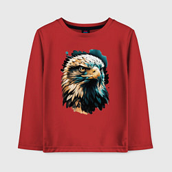 Лонгслив хлопковый детский Взгляд хищника, цвет: красный