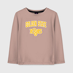 Лонгслив хлопковый детский Golden State hoops, цвет: пыльно-розовый