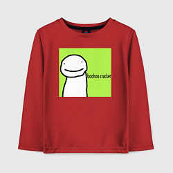 Лонгслив хлопковый детский Dream boohoo cracker Minecraft, цвет: красный