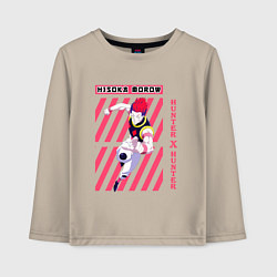 Лонгслив хлопковый детский Hunter x Hunter Хисока Мороу, цвет: миндальный