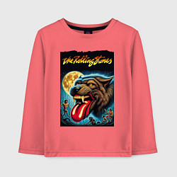 Лонгслив хлопковый детский The Rolling Stones - the beginning, цвет: коралловый
