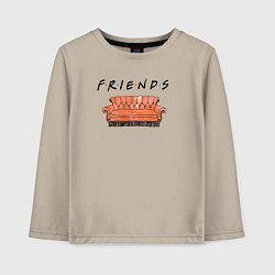 Лонгслив хлопковый детский Friends - logo, цвет: миндальный