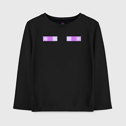 Лонгслив хлопковый детский Enderman Minecraft, цвет: черный