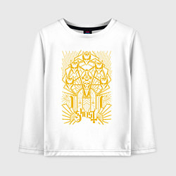 Лонгслив хлопковый детский Ghost band, цвет: белый