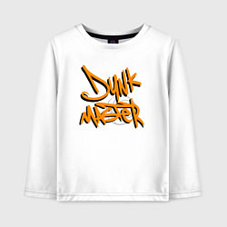 Лонгслив хлопковый детский Dunk master, цвет: белый