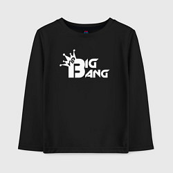 Лонгслив хлопковый детский Bigbang top, цвет: черный