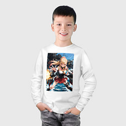 Лонгслив хлопковый детский Марин Китагава косплей аниме Флотская коллекция, цвет: белый — фото 2
