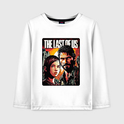 Лонгслив хлопковый детский Одни из нас - Джоэл и Элли постер, цвет: белый