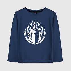 Лонгслив хлопковый детский Огненный доктор, цвет: тёмно-синий