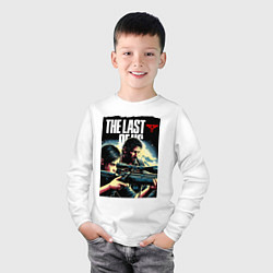 Лонгслив хлопковый детский Ellie with a rifle and Joel - the last of us, цвет: белый — фото 2