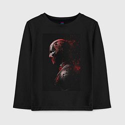 Лонгслив хлопковый детский Deadpool, цвет: черный