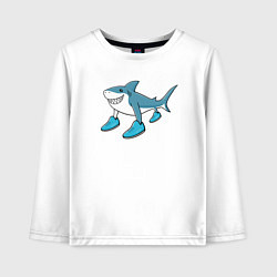 Детский лонгслив Тралалеро тралала, акула в кроссовках, мем