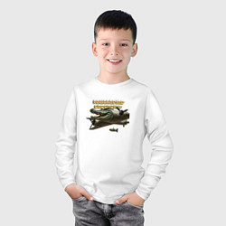 Лонгслив хлопковый детский Bombardino Crocodillo, цвет: белый — фото 2